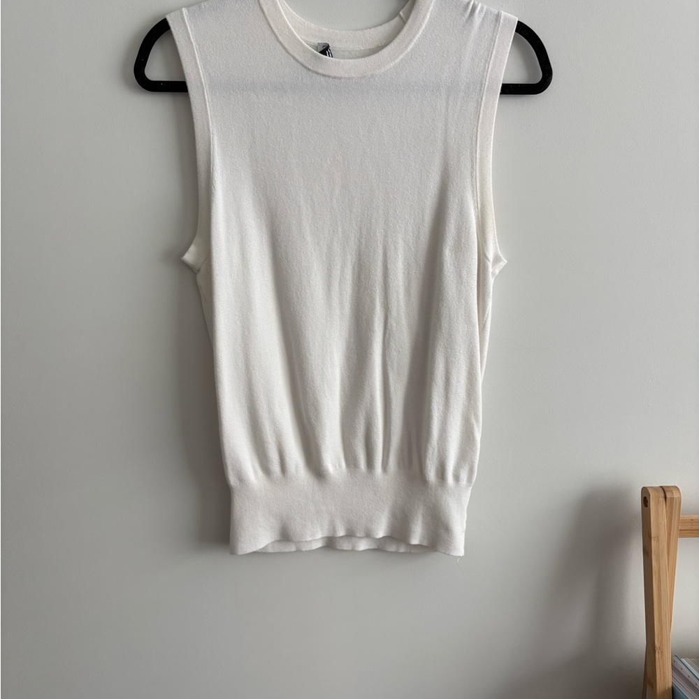 Sleeveless White Top